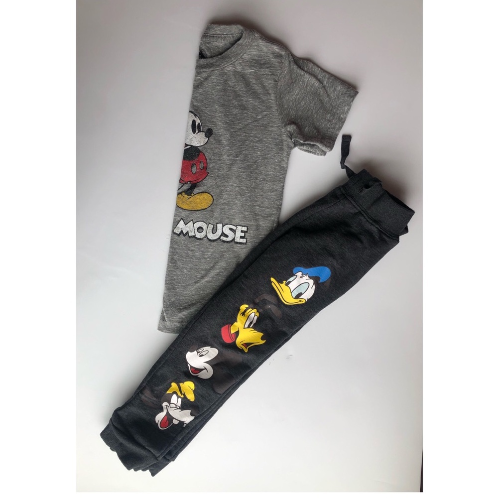 Boys Disney Joggers and T Shirt EUC